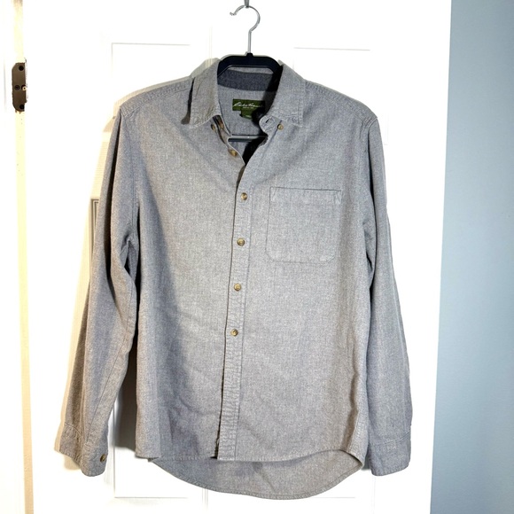Eddie Bauer - Men's - Casual Gray Button-Up Shirt - Size M - Picture 1 of 5